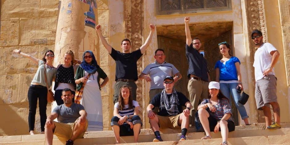 tourists in film studio ouarzazate