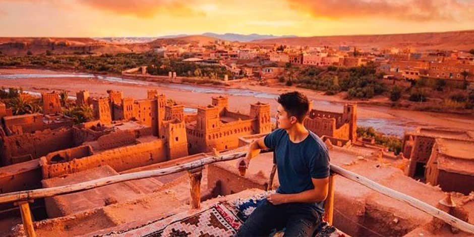 man in kasbah ait ben haddou