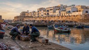 Essaouira medina and Atlantic coast view from ramparts