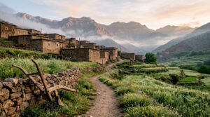 Scenic view of Aït Bouguemez valley in Morocco